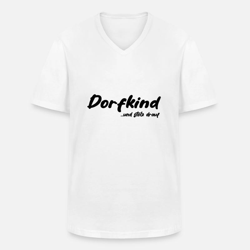 Dorfkind - Männer-T-Shirt mit V-Ausschnitt - Weiß