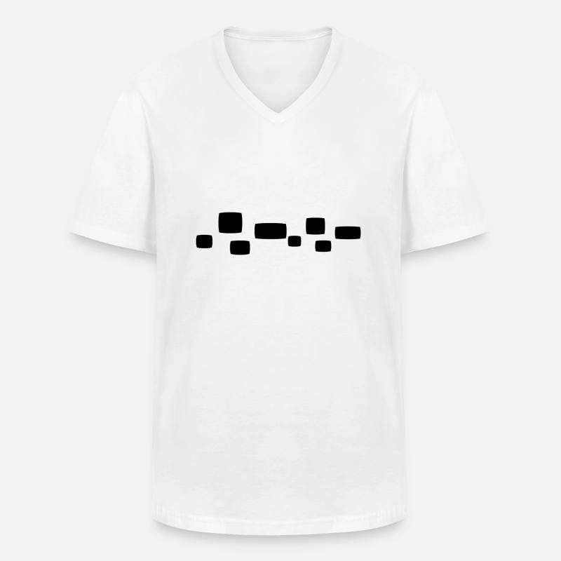 Square Square Shape Pattern - Men's V-Neck T-Shirt - white