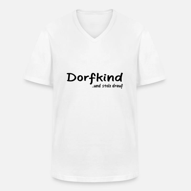 Dorfkind - Männer-T-Shirt mit V-Ausschnitt - Weiß