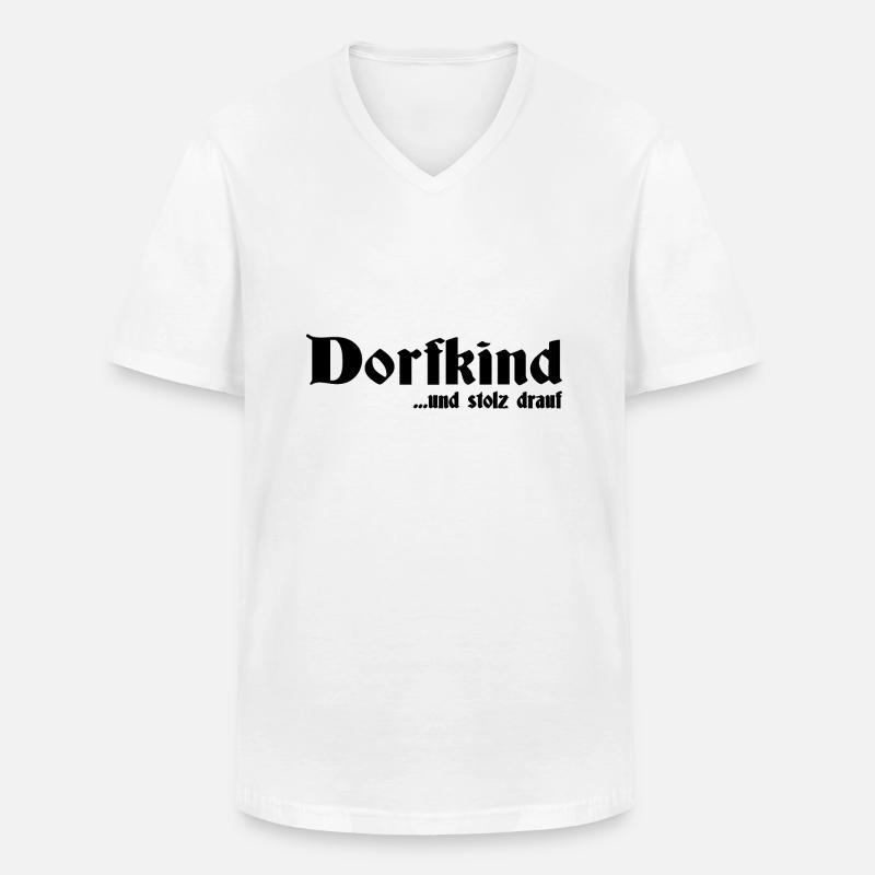 Dorfkind - Männer-T-Shirt mit V-Ausschnitt - Weiß