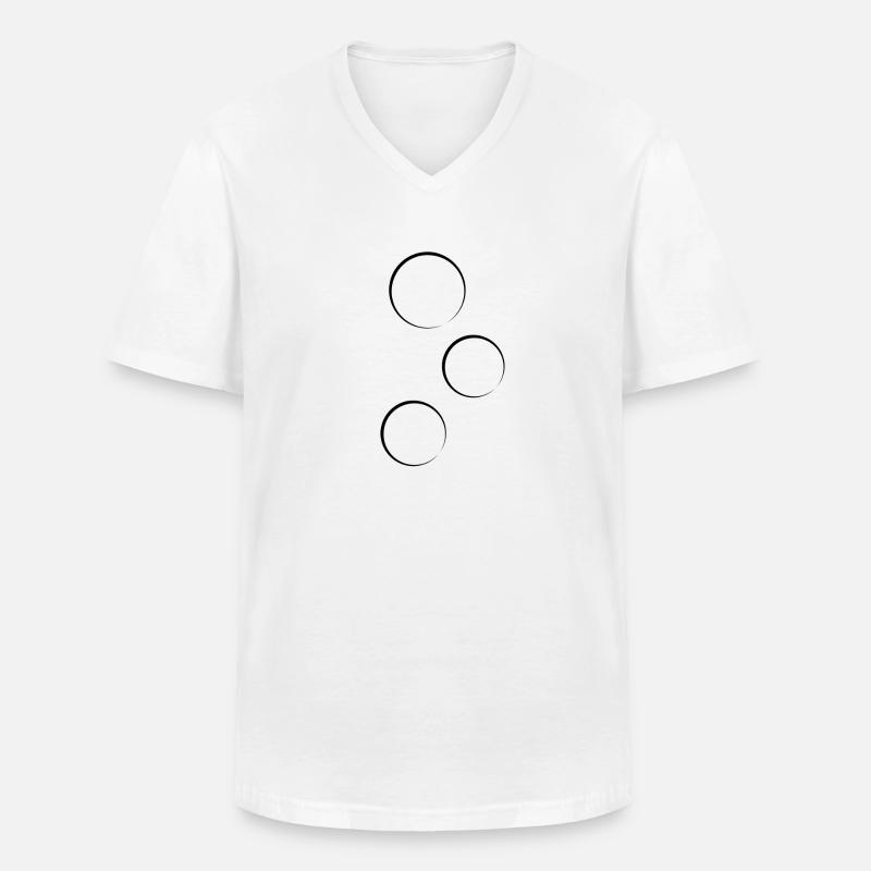 Circle Three Circles Shape Symbol - Men's V-Neck T-Shirt - white
