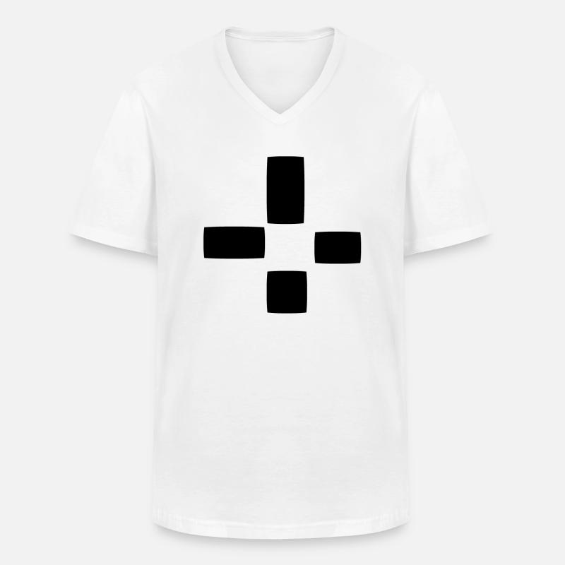 Square Pattern Four Shapes Shape - Men's V-Neck T-Shirt - white