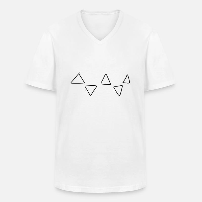 Triangular pattern - Men's V-Neck T-Shirt - white