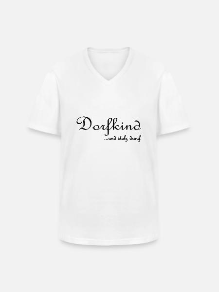 Dorfkind - Männer-T-Shirt mit V-Ausschnitt - Weiß