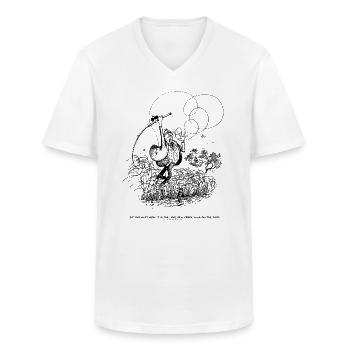 Thelwell Compleat Tangler Canne Confusion - T-shirt col V Homme - blanc - Devant - AI Model Male 185 light (185cm)