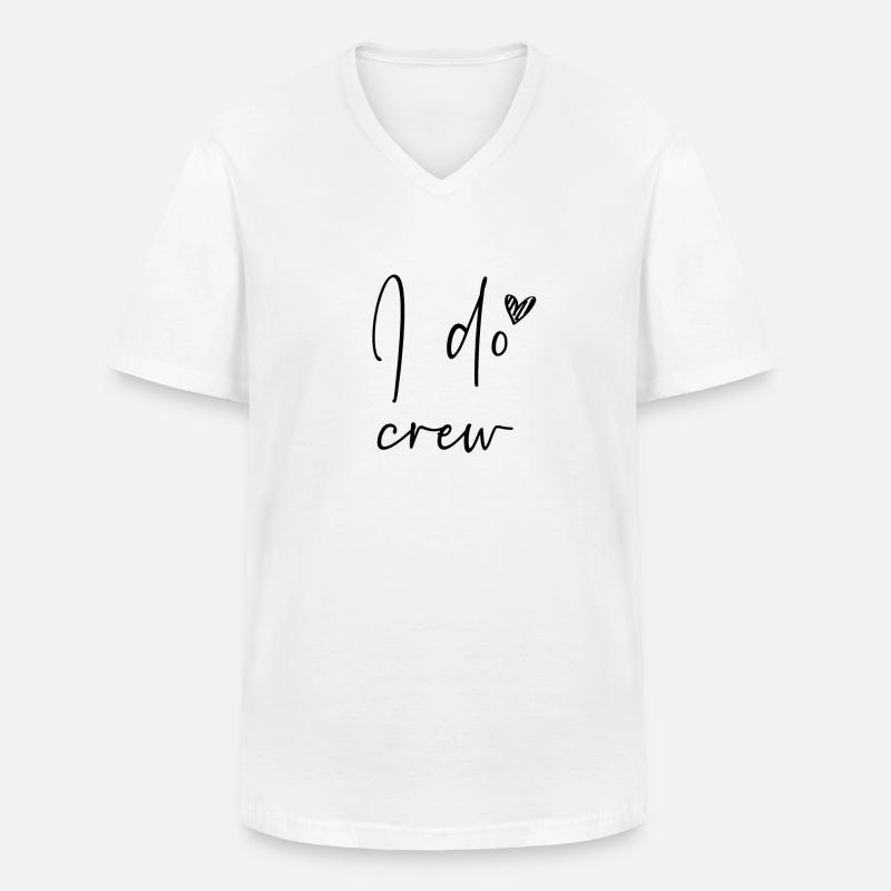 I do crew - Männer-T-Shirt mit V-Ausschnitt - Weiß
