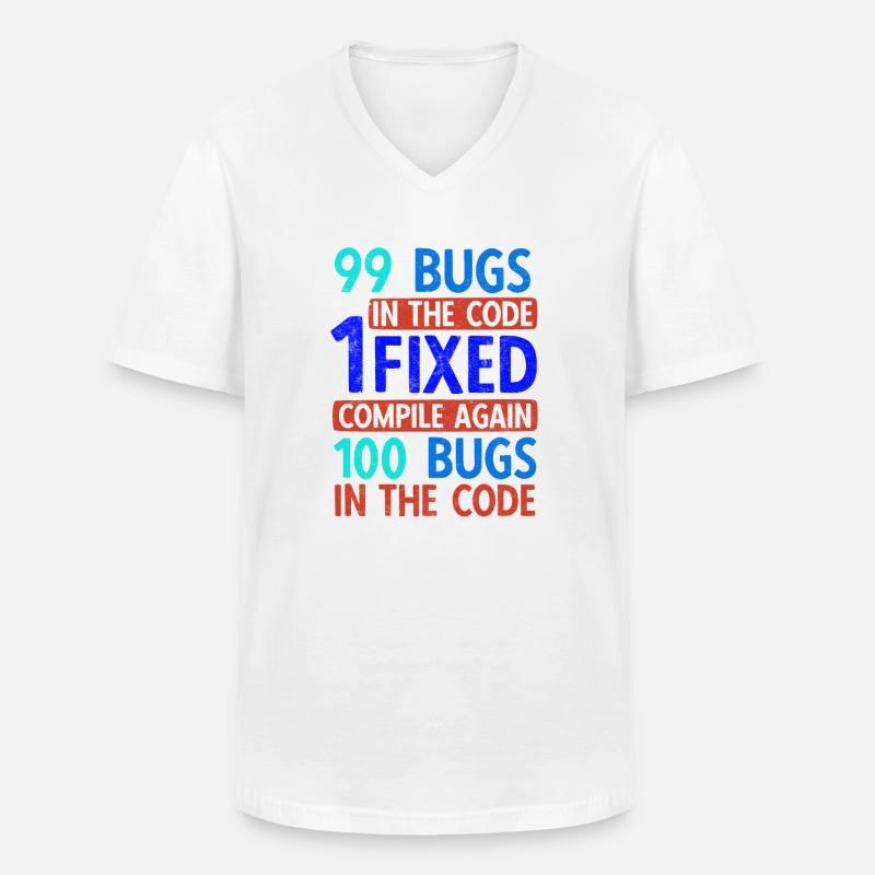 Software Ingenieur Informatiker Programmierer - Männer-T-Shirt mit V-Ausschnitt - Weiß