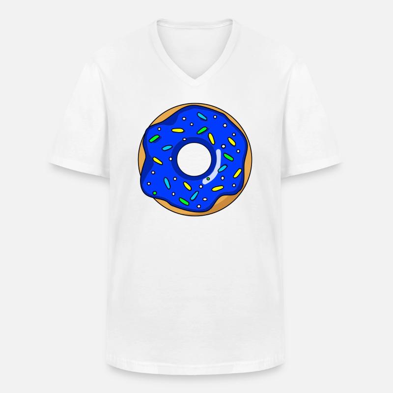 Donut - Männer-T-Shirt mit V-Ausschnitt - Weiß