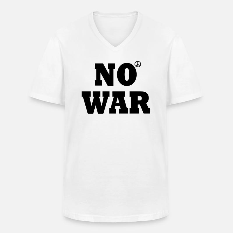 No war - Männer-T-Shirt mit V-Ausschnitt - Weiß