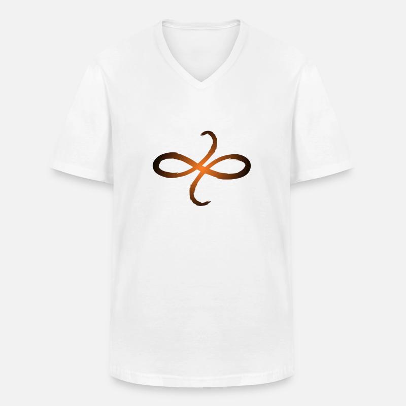 Amicizia di simboli celtici - Maglietta da uomo classica con scollo a V - bianco