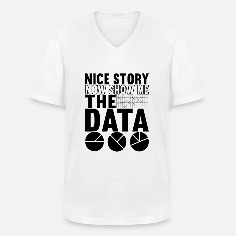 Data Scientist Data Analyst - Men's V-Neck T-Shirt - white