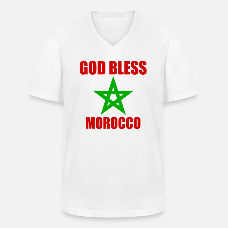God bless morocco marokko - Männer-T-Shirt mit V-Ausschnitt - Weiß