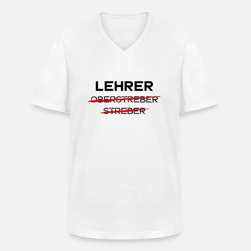LEHRER LEHRAMT STUDIUM SCHULE - Männer-T-Shirt mit V-Ausschnitt - Weiß