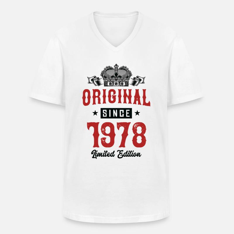 1978 limited edition - Männer-T-Shirt mit V-Ausschnitt - Weiß