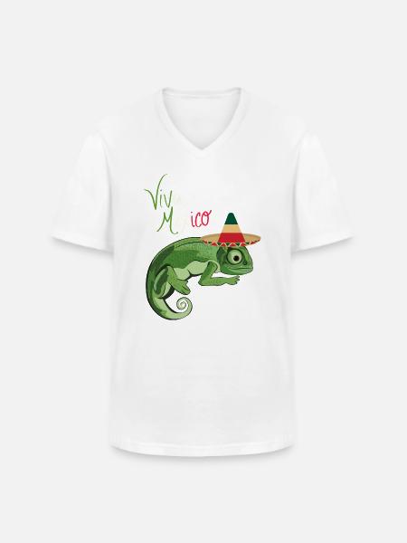 Viva Mexico Sombrero - Men's V-Neck T-Shirt - white