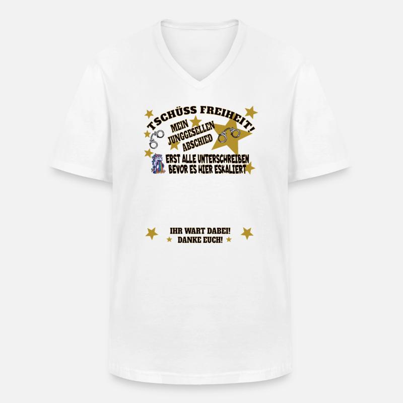 Hochzeit Zubehör Geschenkidee - Männer-T-Shirt mit V-Ausschnitt - Weiß