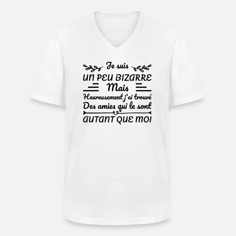 Ich bin ein bisschen komisch - Männer-T-Shirt mit V-Ausschnitt - Weiß