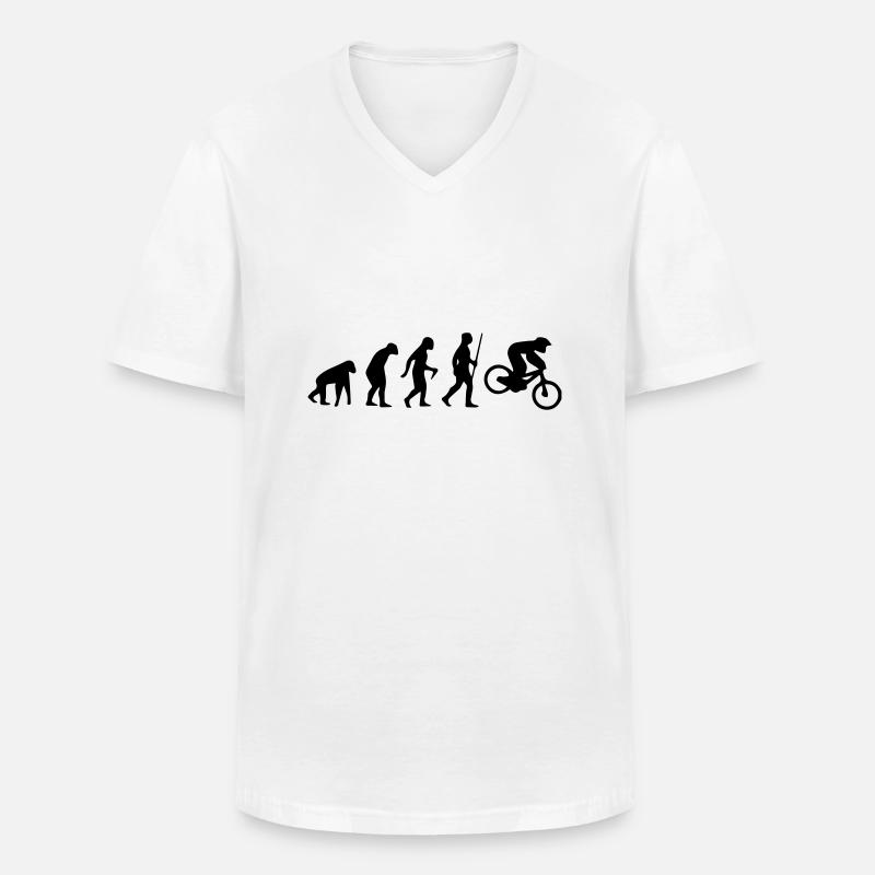 MOTORCROSS EVOLUTION - Männer-T-Shirt mit V-Ausschnitt - Weiß