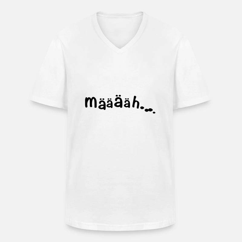 MÄÄÄH ZIEGE - Männer-T-Shirt mit V-Ausschnitt - Weiß