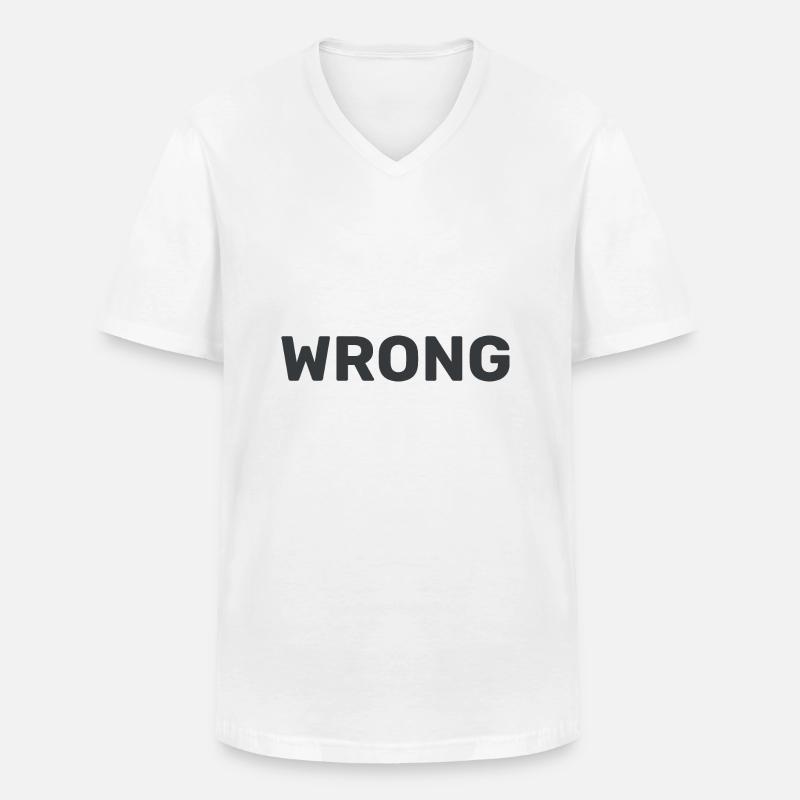 FALSCH - Typograpie - Männer-T-Shirt mit V-Ausschnitt - Weiß