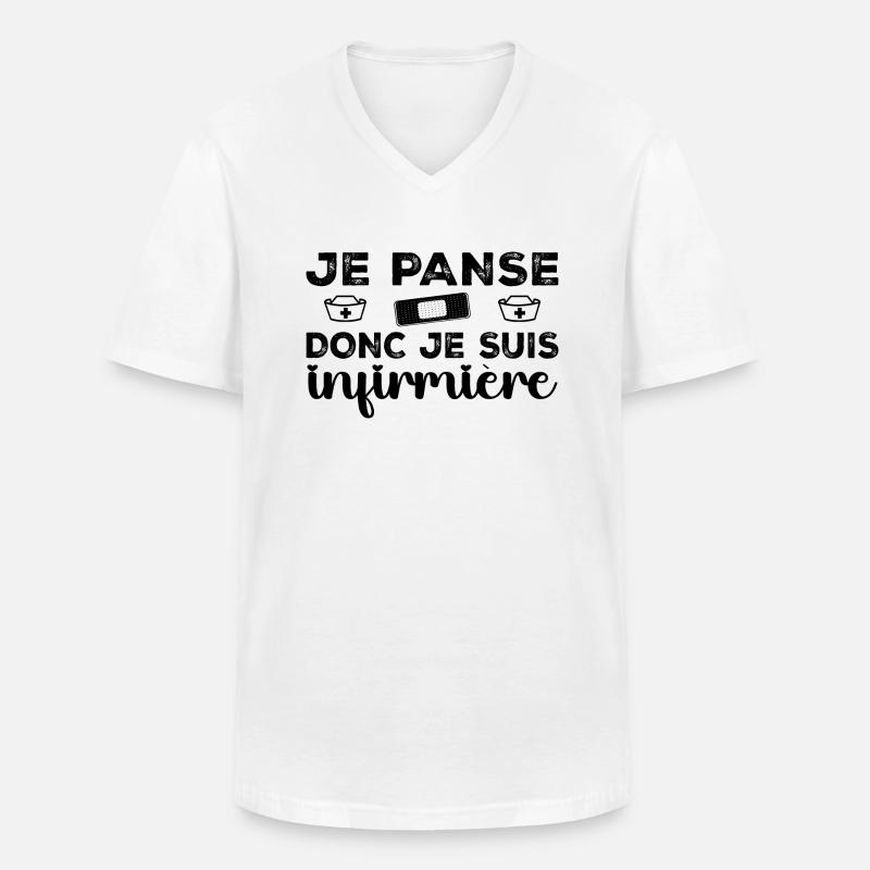 Ich bin Krankenschwester - Männer-T-Shirt mit V-Ausschnitt - Weiß