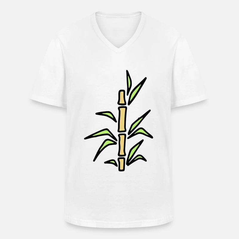 Bamboo bamboo bamboo cane - Men's V-Neck T-Shirt - white
