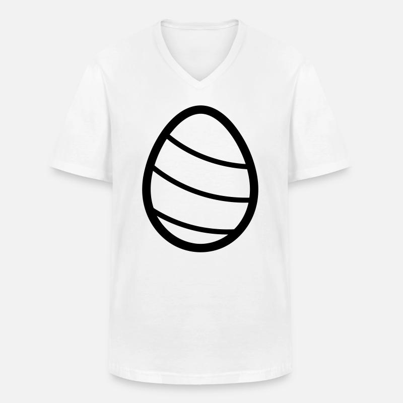 Osterei - Männer-T-Shirt mit V-Ausschnitt - Weiß
