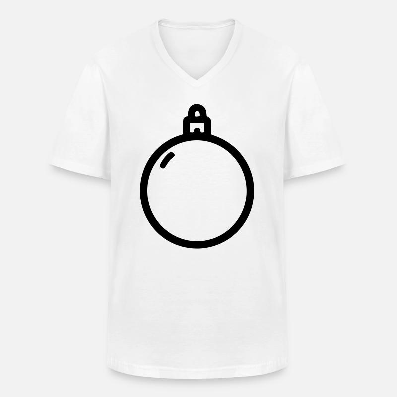 Weihnachtskugel - Männer-T-Shirt mit V-Ausschnitt - Weiß