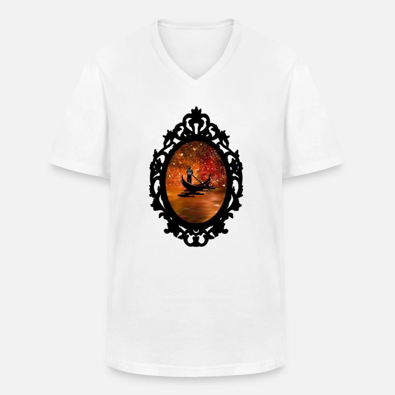 Die Magie Venedigs - Männer-T-Shirt mit V-Ausschnitt - Weiß