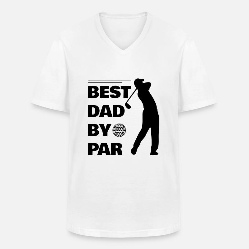 Golf - Männer-T-Shirt mit V-Ausschnitt - Weiß