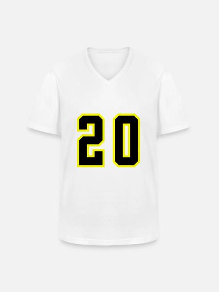 20 Number Leotard - Men's V-Neck T-Shirt - white