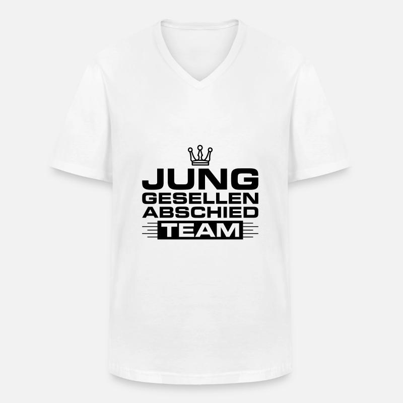 Junggesellen Abschied Team - Männer-T-Shirt mit V-Ausschnitt - Weiß