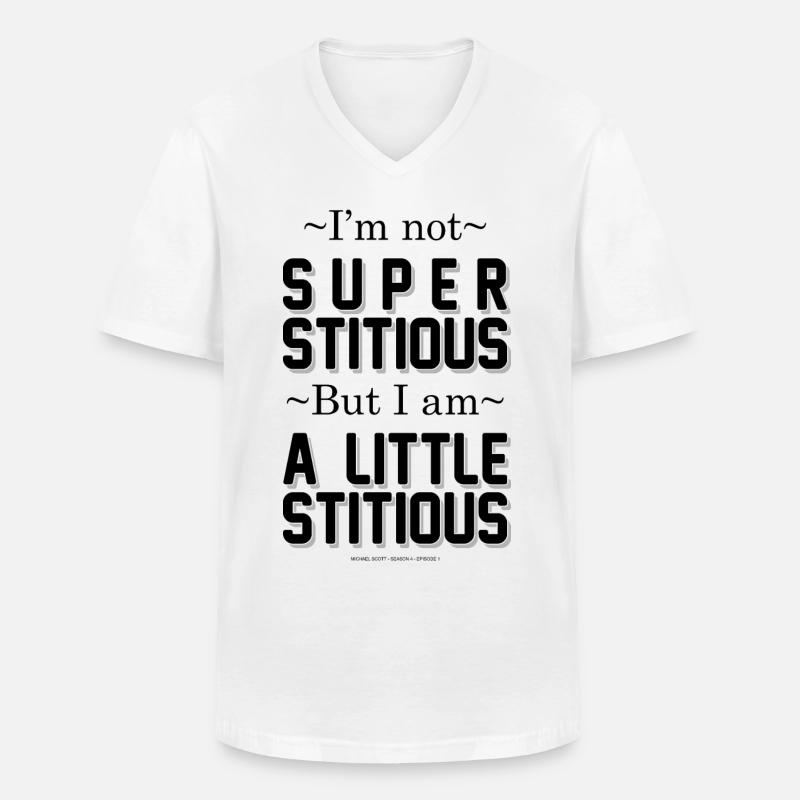 Das Office Dunder Mifflin Graphic - Männer-T-Shirt mit V-Ausschnitt - Weiß