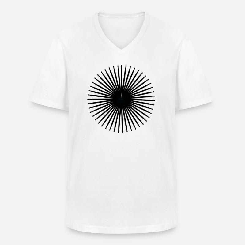 Schlagzeuger Drumstick - Männer-T-Shirt mit V-Ausschnitt - Weiß