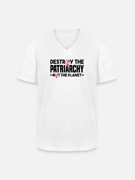 Feminism Equality Women's Power Slogan - Men's V-Neck T-Shirt - white