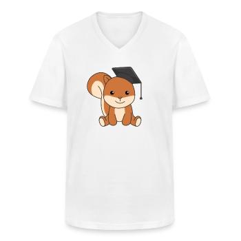 Kindergarten nailed it Eichhörnchen Graduation - Männer-T-Shirt mit V-Ausschnitt - Weiß - Vorne - AI Model Male 185 light (185cm)