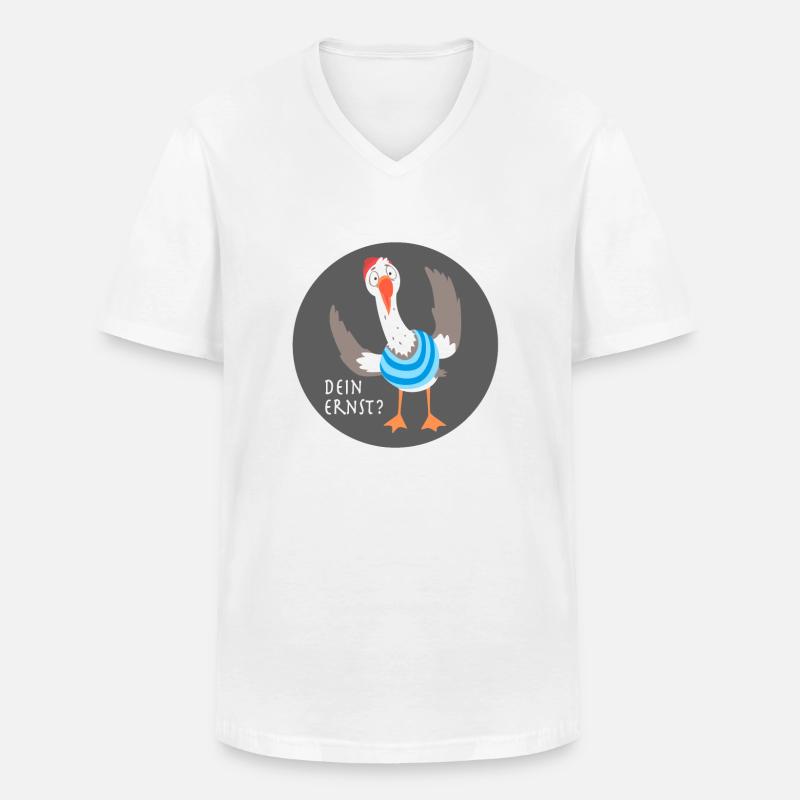 Dein Ernst? - Männer-T-Shirt mit V-Ausschnitt - Weiß