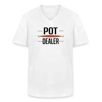 Töpfern Ton Töpferkurs Töpferei Getöpfert - Männer-T-Shirt mit V-Ausschnitt - Weiß - Vorne - AI Model Male 185 light (185cm)