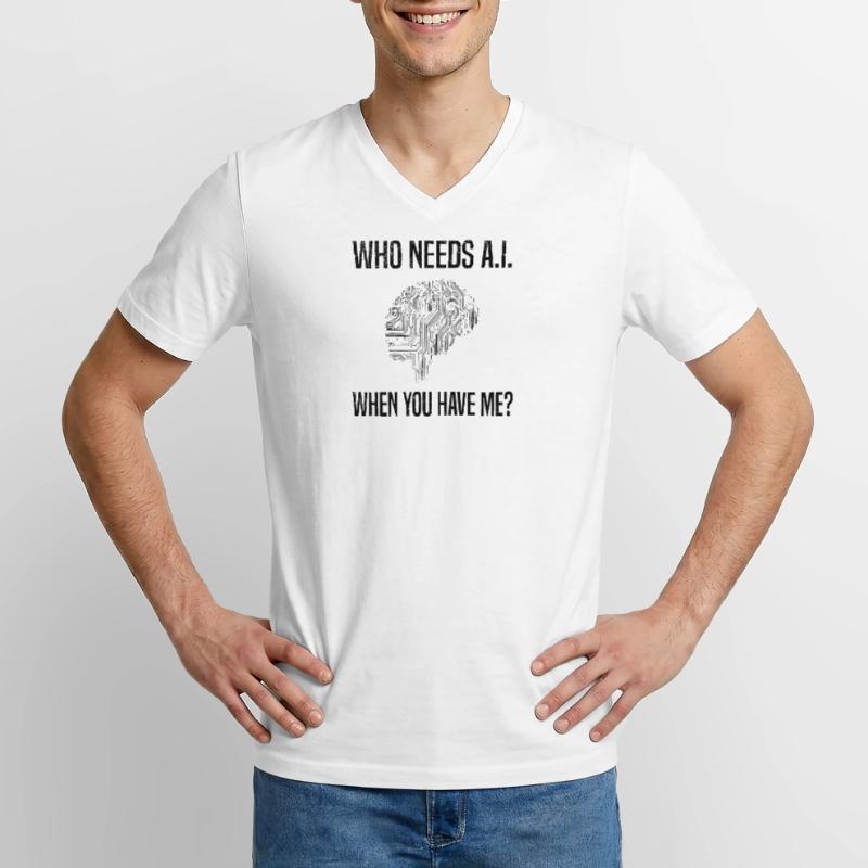 Internet Des Objets IOT Programmeur Admin IT T-shirt col V Homme