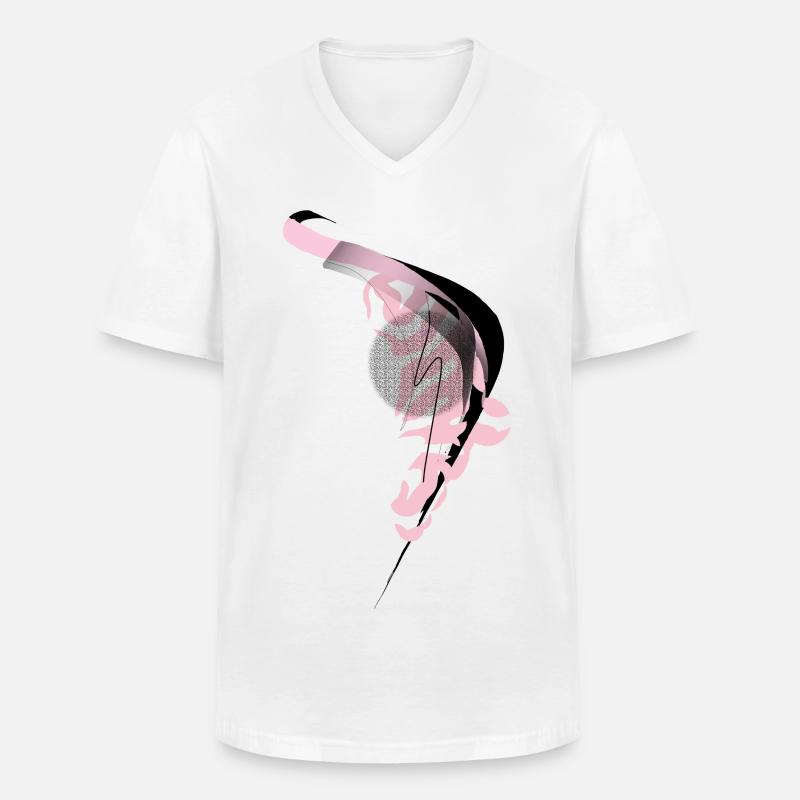 Tanz des Drachen - Männer-T-Shirt mit V-Ausschnitt - Weiß