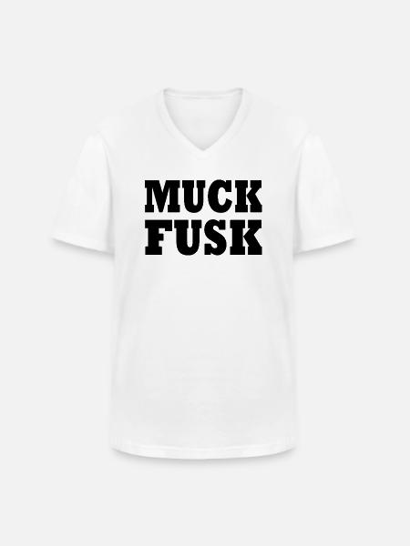 Muck fusk - Men's V-Neck T-Shirt - white