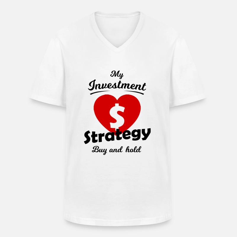 Die Aktien Gewinner - Männer-T-Shirt mit V-Ausschnitt - Weiß