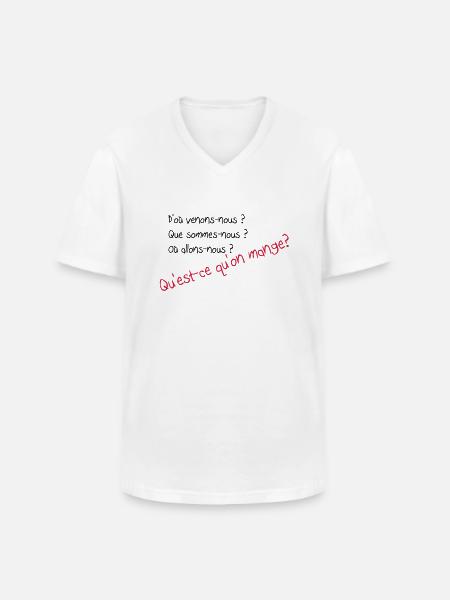 Quote - Men's V-Neck T-Shirt - white