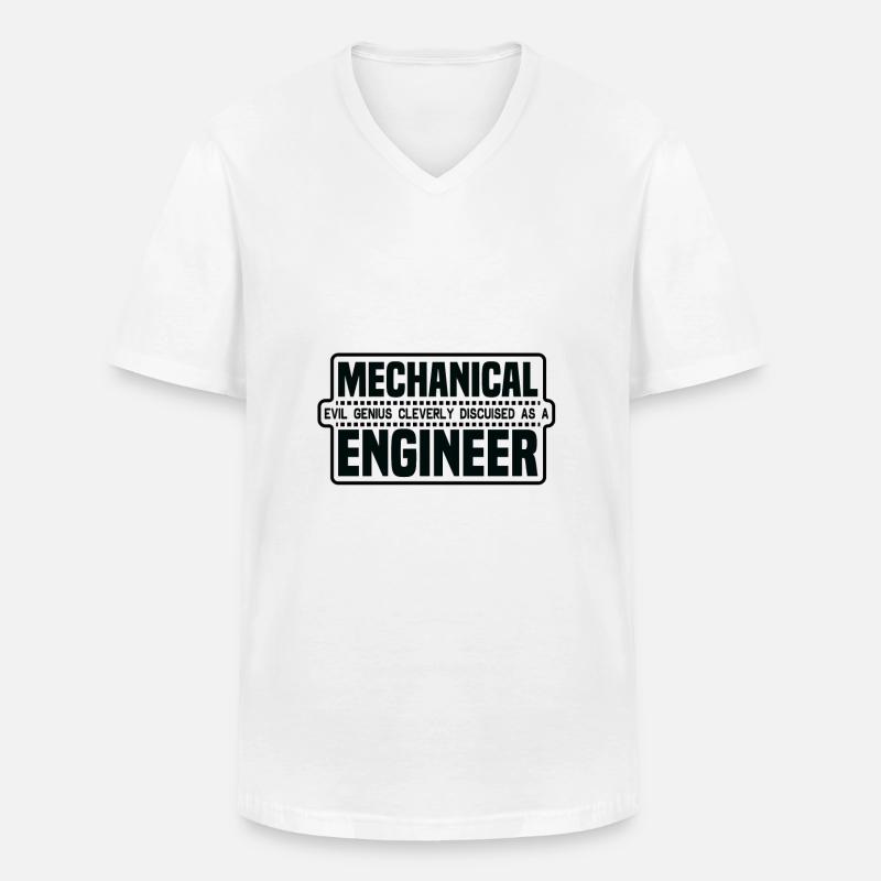 Mechanical Engineer - Männer-T-Shirt mit V-Ausschnitt - Weiß
