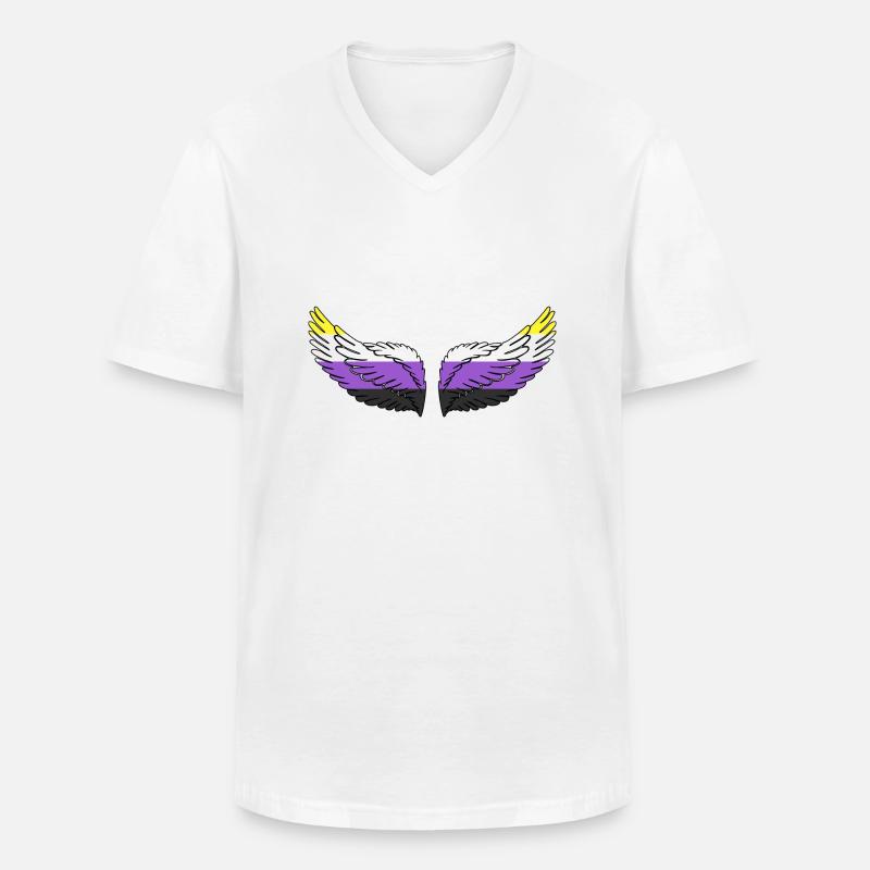 Wing Nonbinary Non-Binary Gender Nonbinary - Men's V-Neck T-Shirt - white