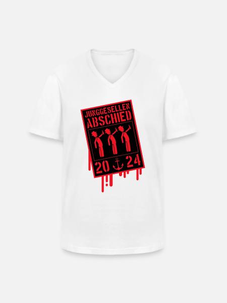 Bachelor party 2024 - Men's V-Neck T-Shirt - white