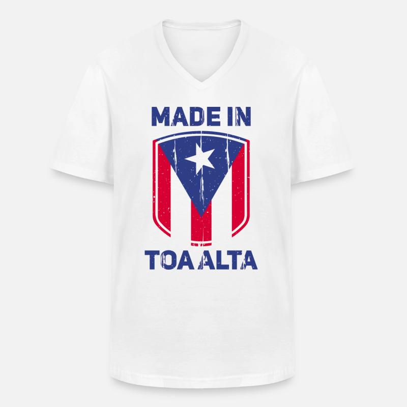Toa Alta - Männer-T-Shirt mit V-Ausschnitt - Weiß