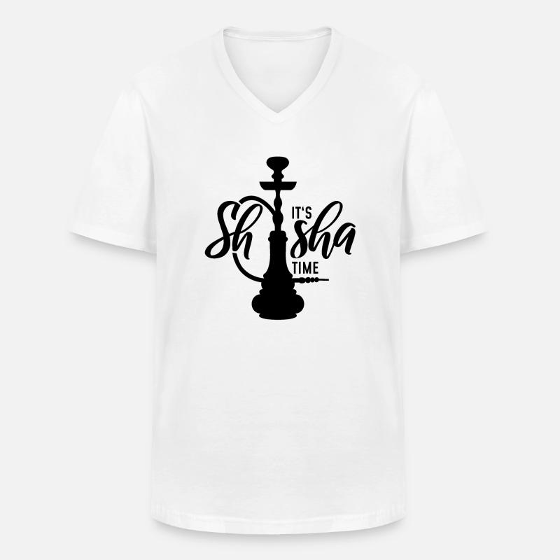 It's Shisha Time - Männer-T-Shirt mit V-Ausschnitt - Weiß