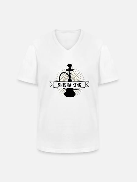 Shisha King - Pipe - Men's V-Neck T-Shirt - white