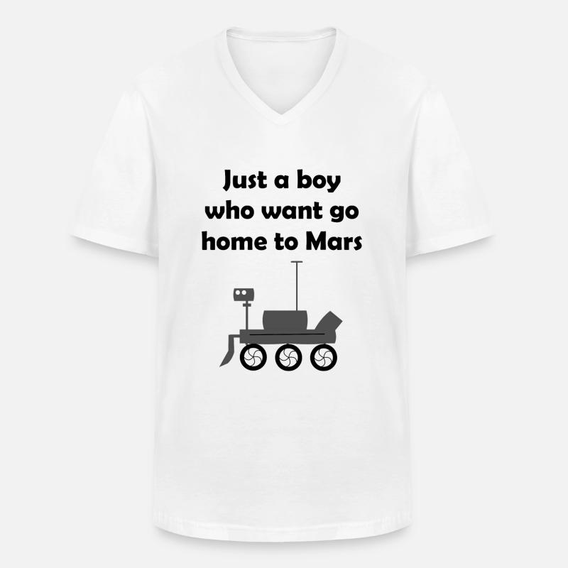 Die Mars Entdecker - Männer-T-Shirt mit V-Ausschnitt - Weiß